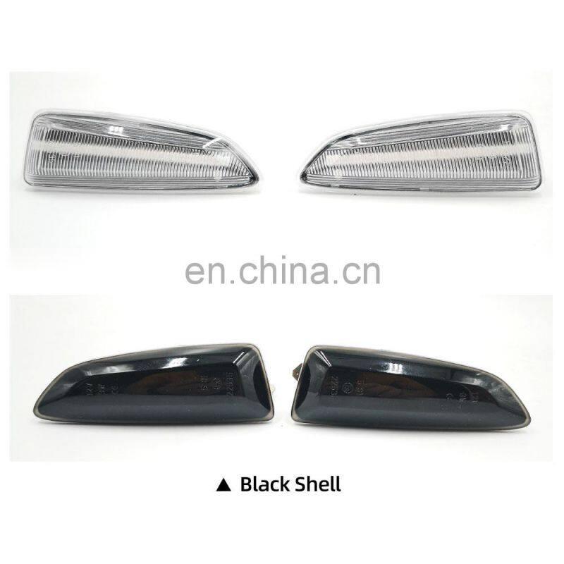 2Pcs Dynamic LED Side Marker Lights 12V Flowing Turn Signal Light Side Repeater Lamp Panel Lamp for Opel for Vauxhall Astra J K
