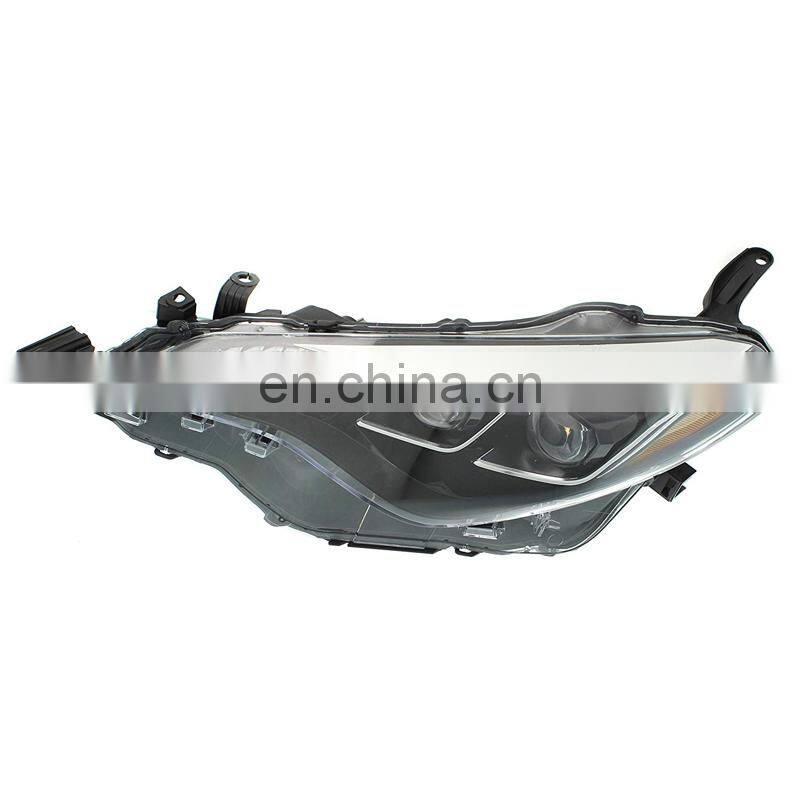 Car body parts halogen xenon headlight headlamp for Corolla usa version SE LE XSE 2017 2018 2019