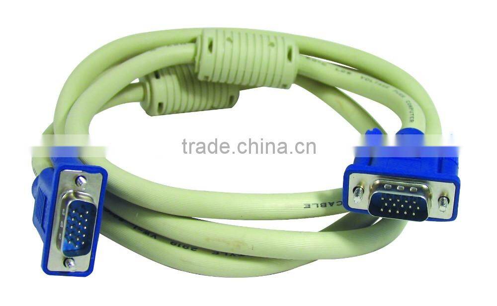 polybag packing 15 pin 3 4 male to male VGA CABLE