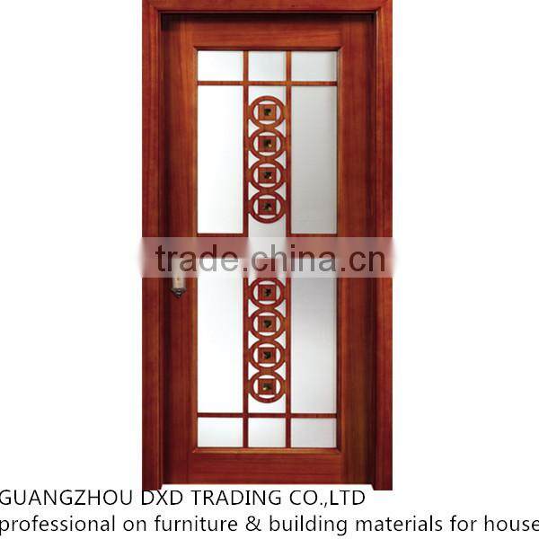 solid wood glass single door design