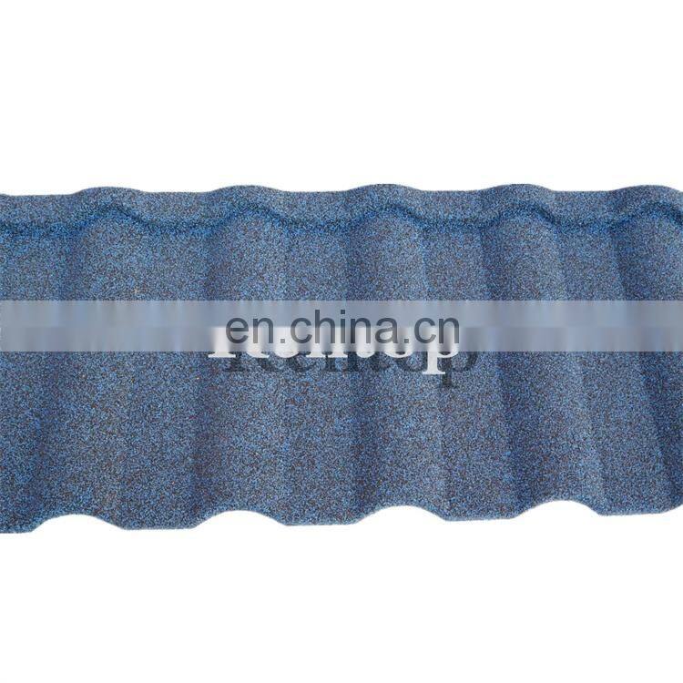 Milano Pure Blue Color Stone Coated Metal Roofing Prefab Villa House Use Galvalume Roofing Sheet Direct Sale From Manufacturer