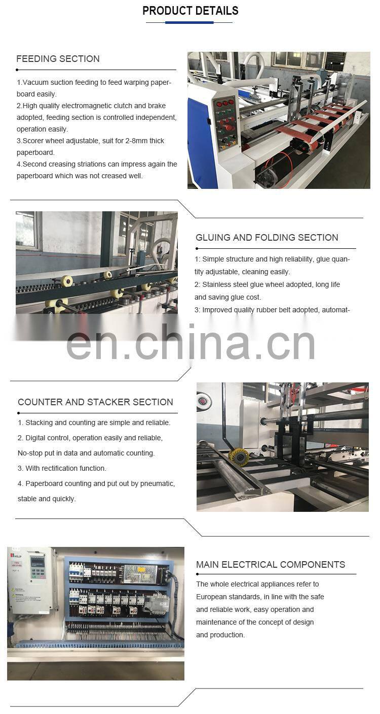 Automatic corrugated paperboard folder gluer machine