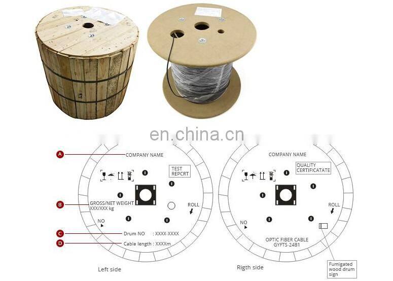 Fiber GYFTY 24 Core Single Mode Fiber Optic Cable Aerial
