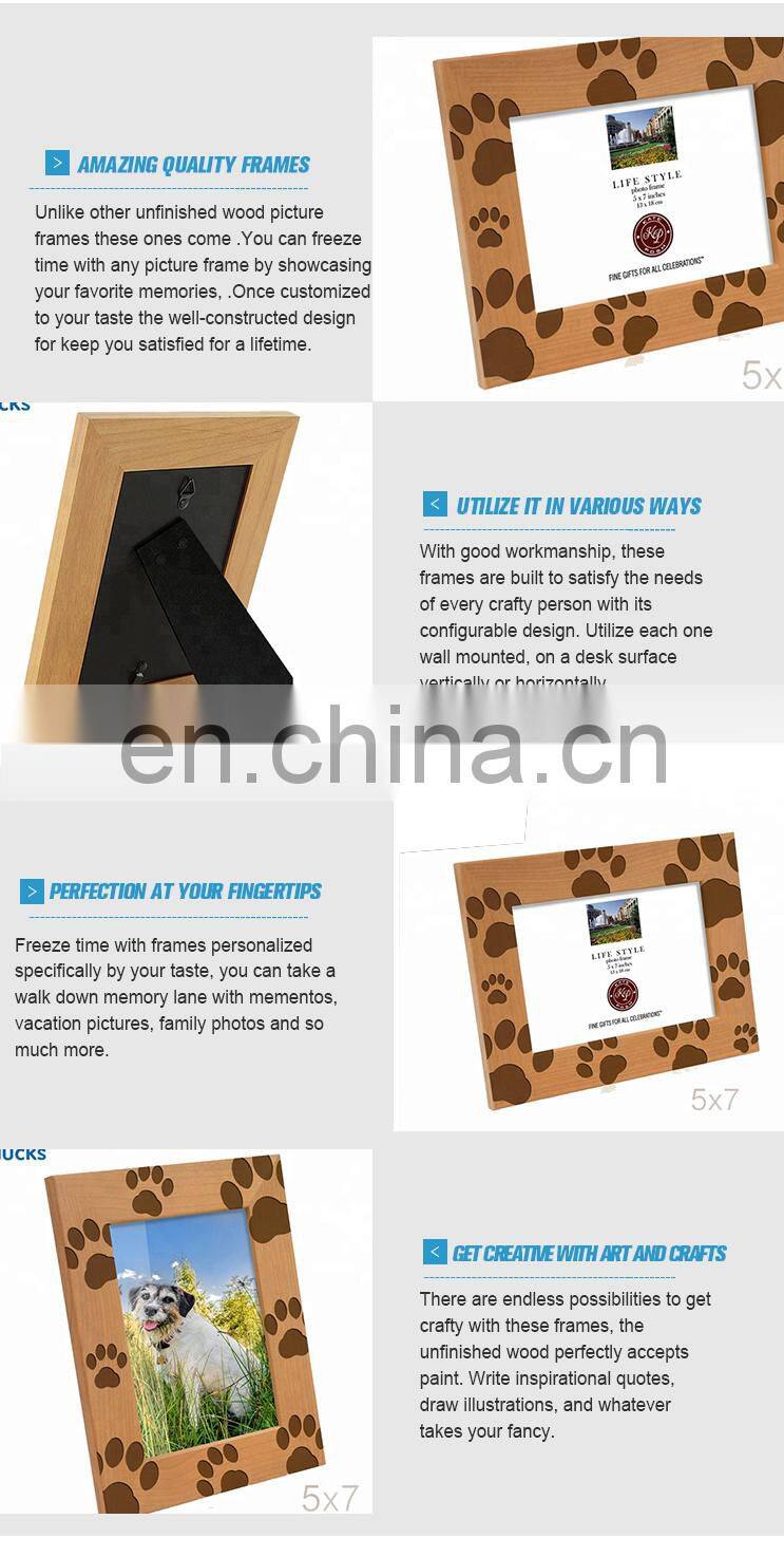 New design china unfinished wood picture frames wholesale