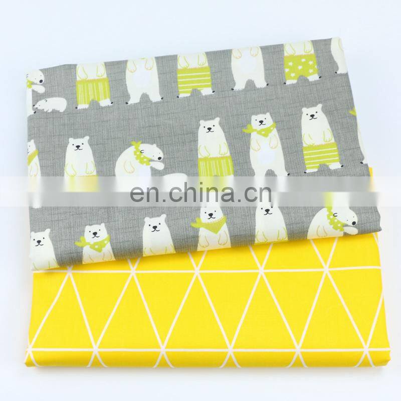 Instagram cartoon fabric Polar bear triangle calico baby bed linen quilt cover sleeping bag fabric