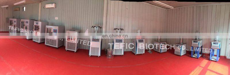 Have 2.25 sq meter freeze area small industry lyophilizer for pharmaceutical vacuum freeze drying equipment