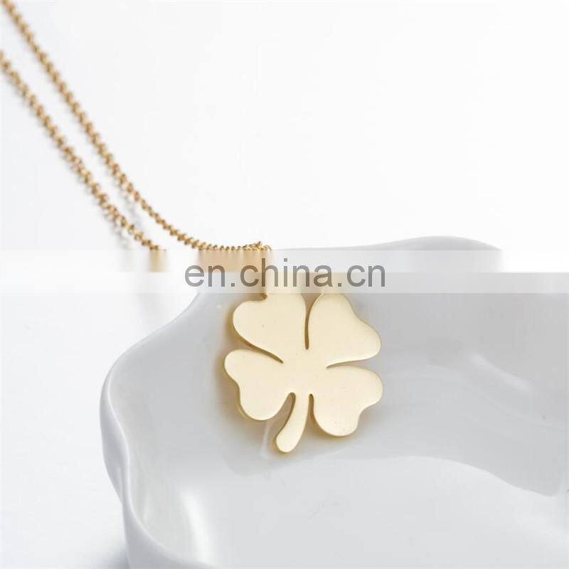 Lucky Clover 925 Sterling Silver Pendant Necklace Four Leaf Clover Pendant Necklace