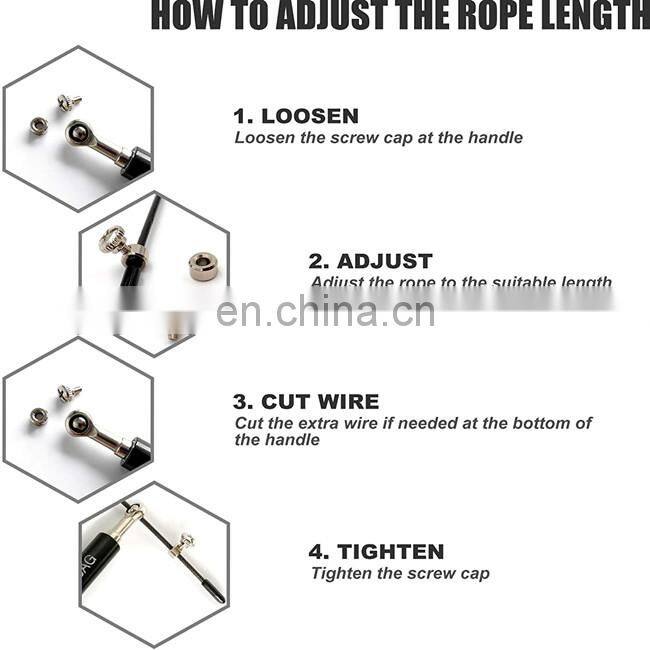High Speed Skipping Rope Tangle-Free with Self-Locking Screw-Free Design Rope-Adjustable (2 Cables) Aluminum Alloy Non Slip Hand
