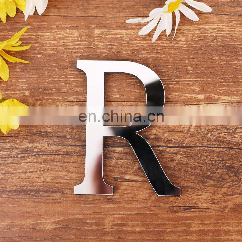 English letters Acrylic Mirror 3D DIY wall stickers home Modern personality Home English Sticker