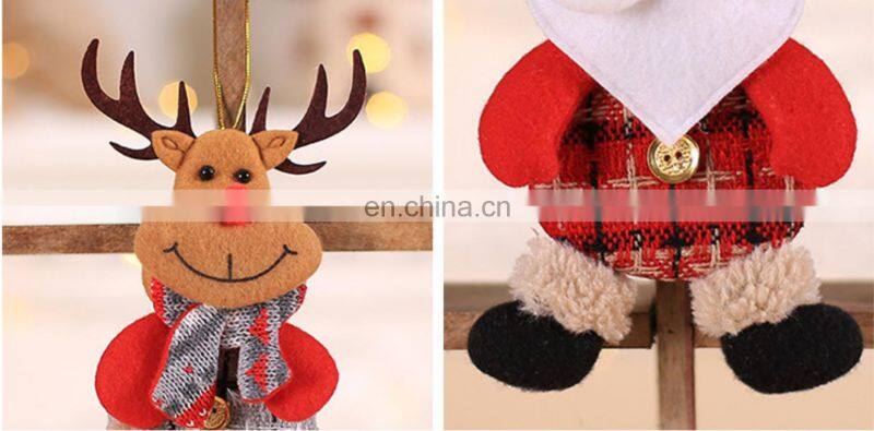 2022 Happy New Year Christmas Ornaments 2022 Xmas Gift Santa Claus Snowman Tree Pendant Doll Hang Decorations for Home