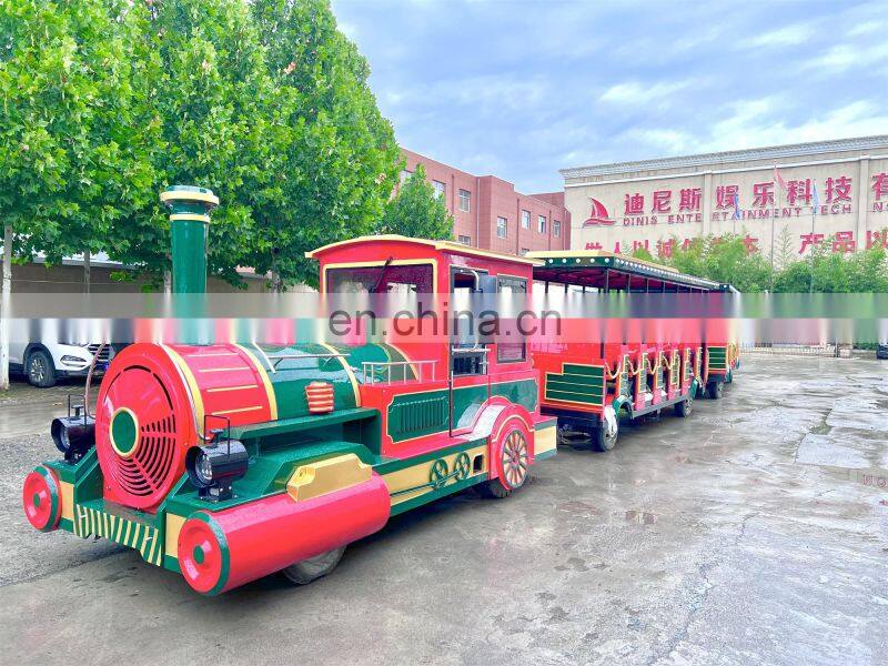 58 seats diesel type trackless train park tourist train without rail