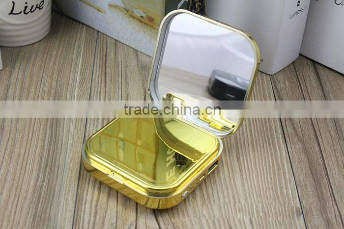 Mini fashion cosmetic mirror power bank 10400mAh phone charger