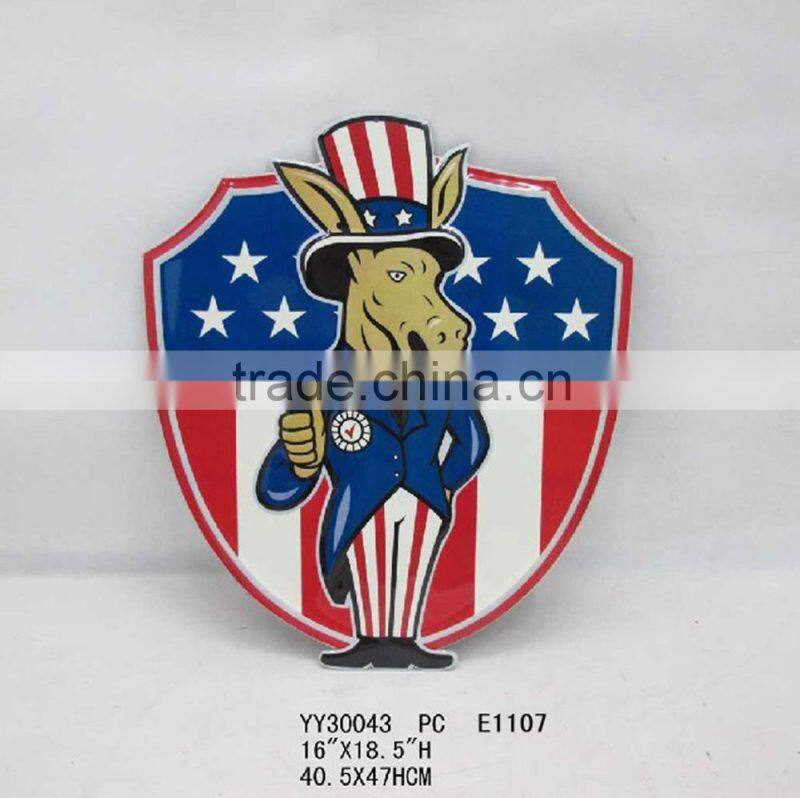 wave shape USA flag metal wall arts