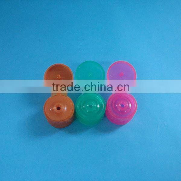 24/410 UV plstic flip top cap,shining silver plastic cap for bottle