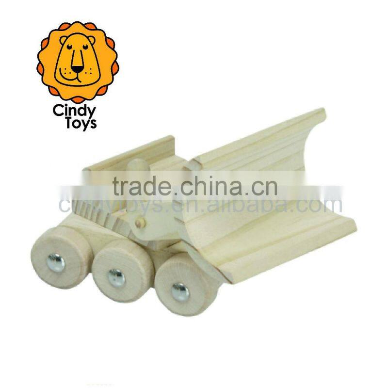 DIY Wooden Craft Construction kit Bulldozer 1 kit for kids