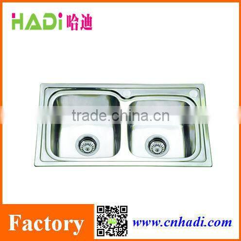 double kitchen design stainless steel kitchen sink HD7239