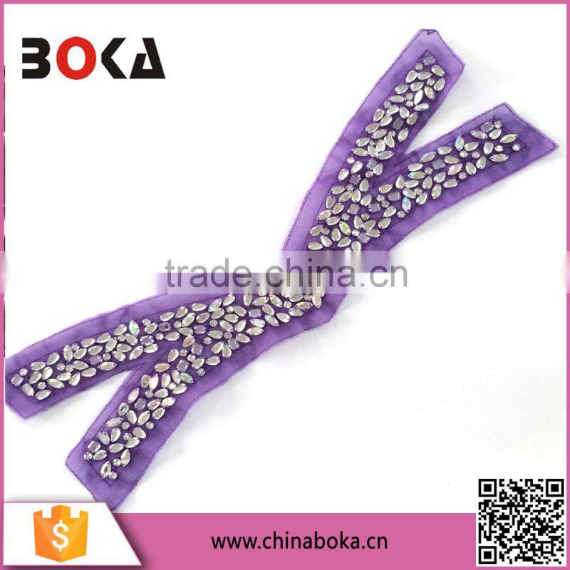 BOKA MESH CRYSTAL BEADS FOR NECKTRIM FACTORY DIRECT SELL NECK COLLAR