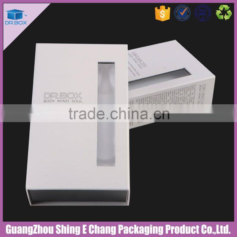 black pearl paper printing cosmetic cardboard box with transparent window