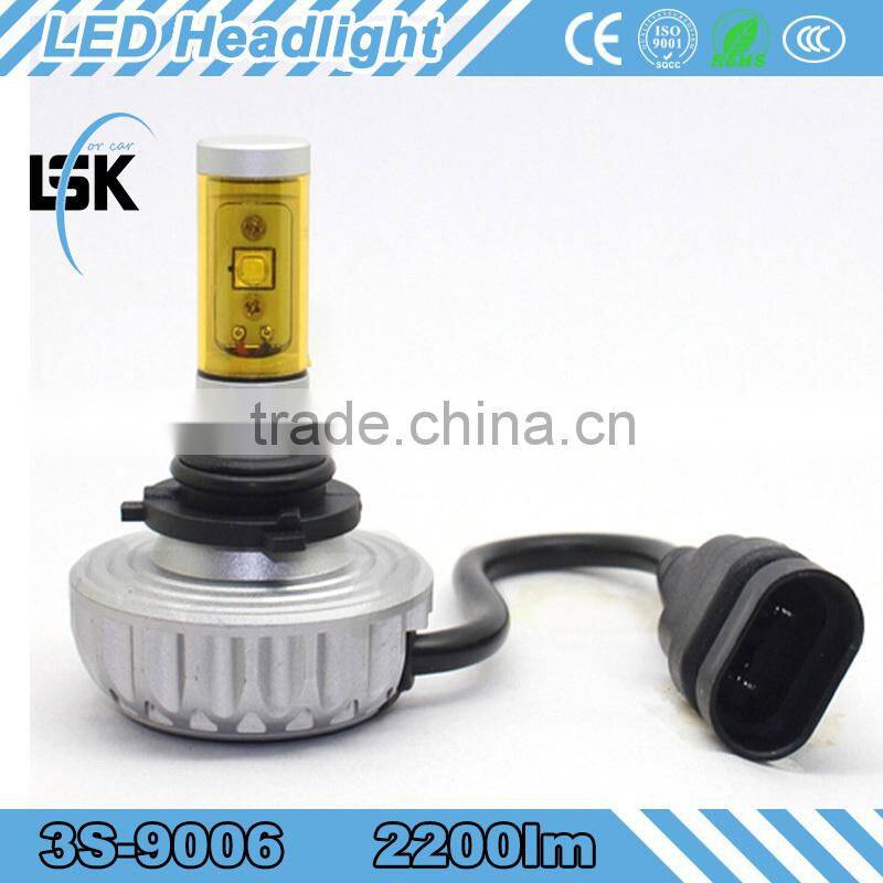 2015 Newest high brightness light 3000LM 12v 3s cr-ee led headlamp for all cars