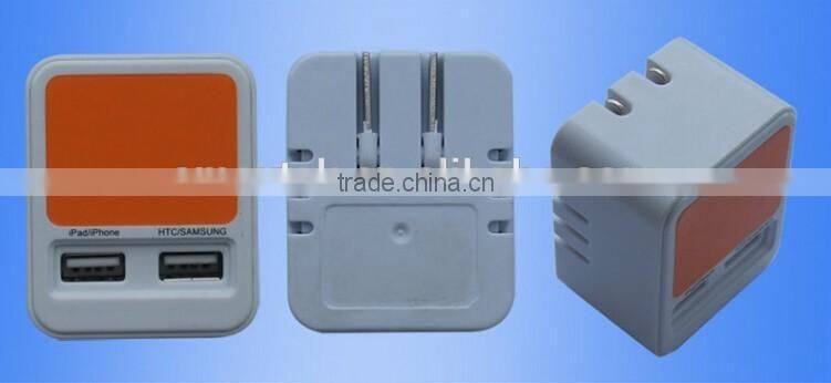 CE, FCC Approved 2 Port USB Wall Charger, OEM/ODM Quick Deliver Power Socket