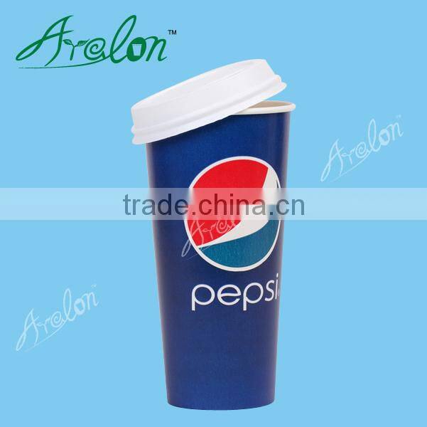 Single wall double PE cold drink paper cup