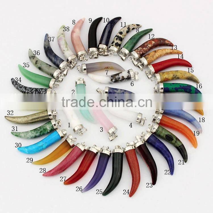 PC1603 Carved Ox Bone Leaf Feather Pendant with Crystal Zircon Pave, Long Textured Feather Necklace Pendant