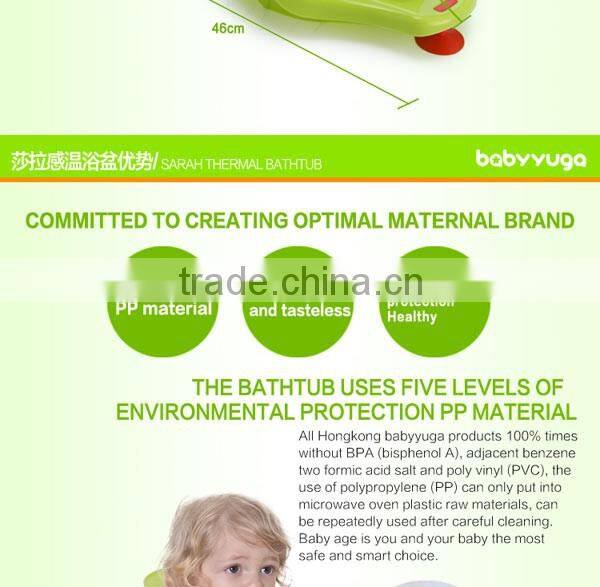 temperature sensing baby bathtub