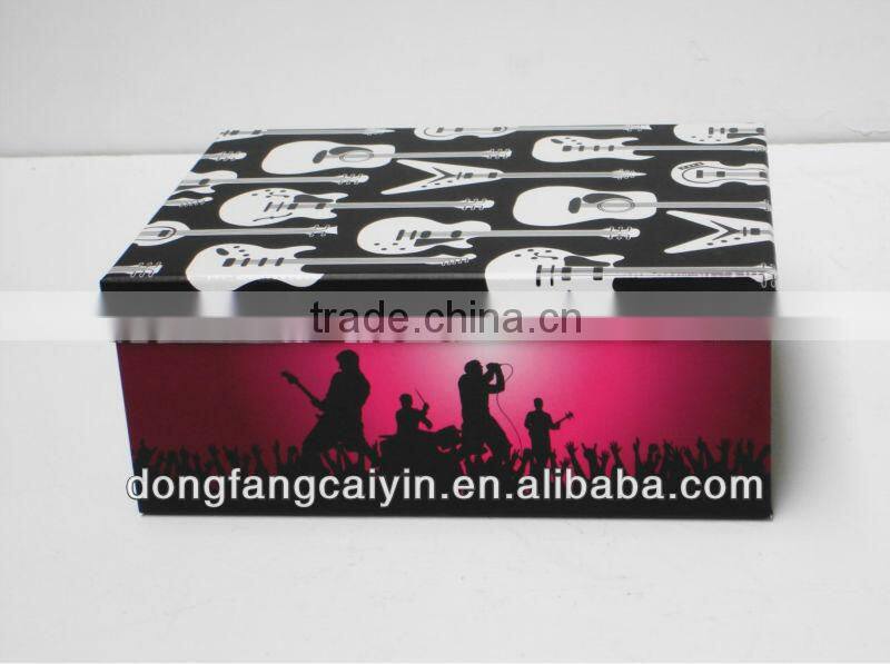 shelf life strong cardboard storage box with handle