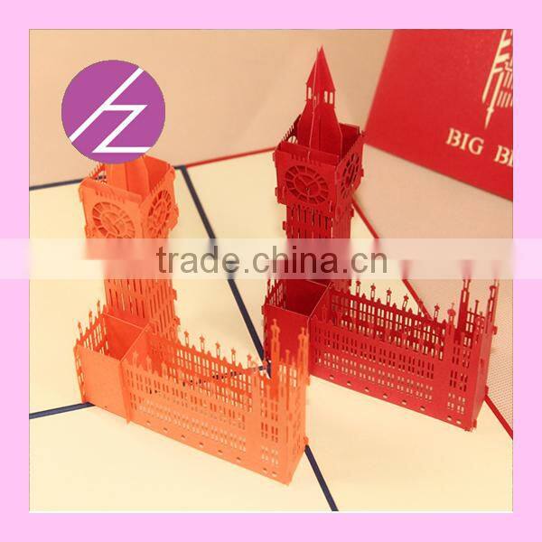 Creative Big Ben Design 3D Wedding Invitation Party Card Greeting Card 3D-9