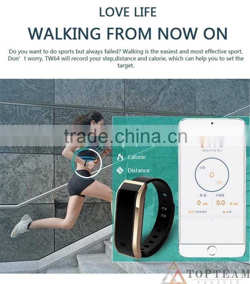 2015 new IP67 waterproof OLED screen Smart Wristband Watches TW07 Bluetooth 4.0 Smartband Sport Bracelet Self Selfie Controller