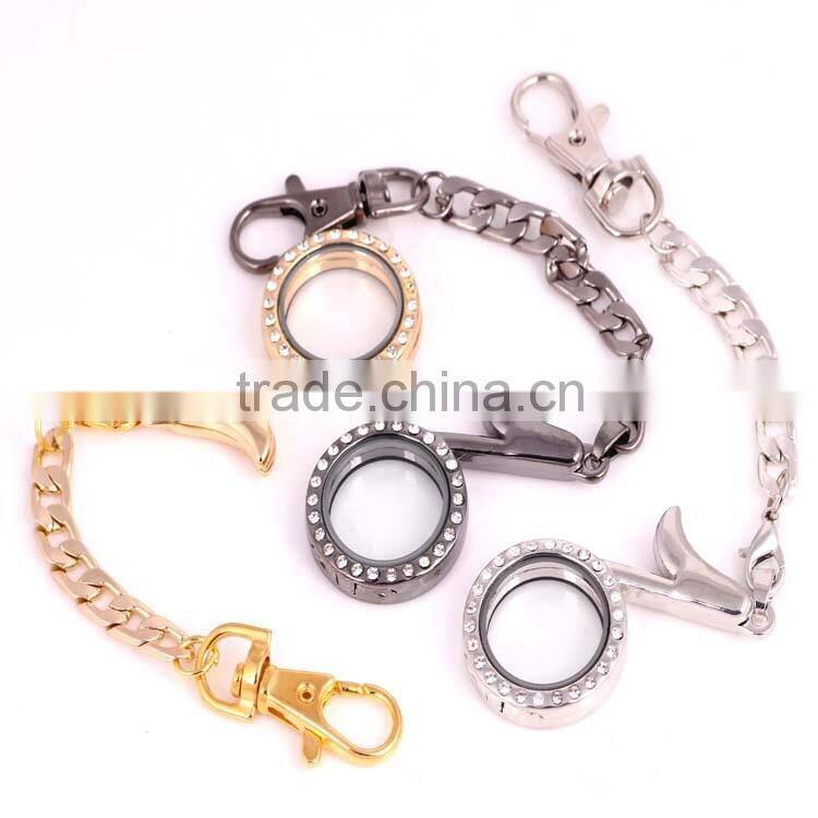 Floating Keychain Locket Floating Locket Keychain Floating Locket Key Chain with Lobster Clasp