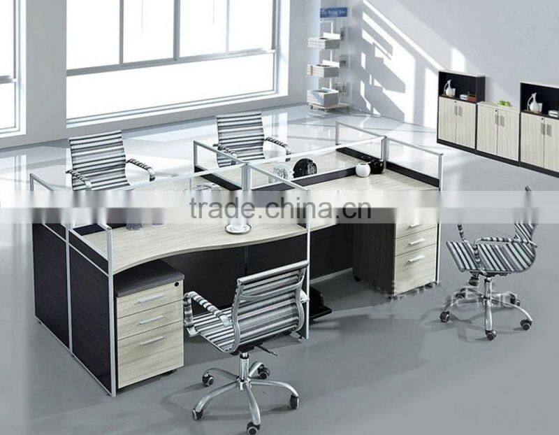 Open Office Partitions Cubicle With 4 Seater factory workstation(SZ-WST643)