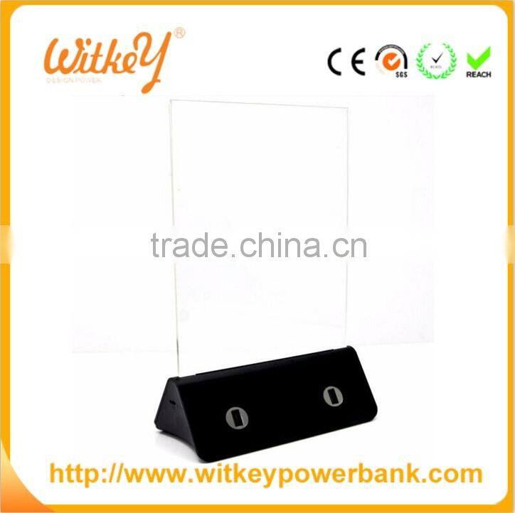 2016 Hot selling Factory price Menu Holder Restaurant Power Bank