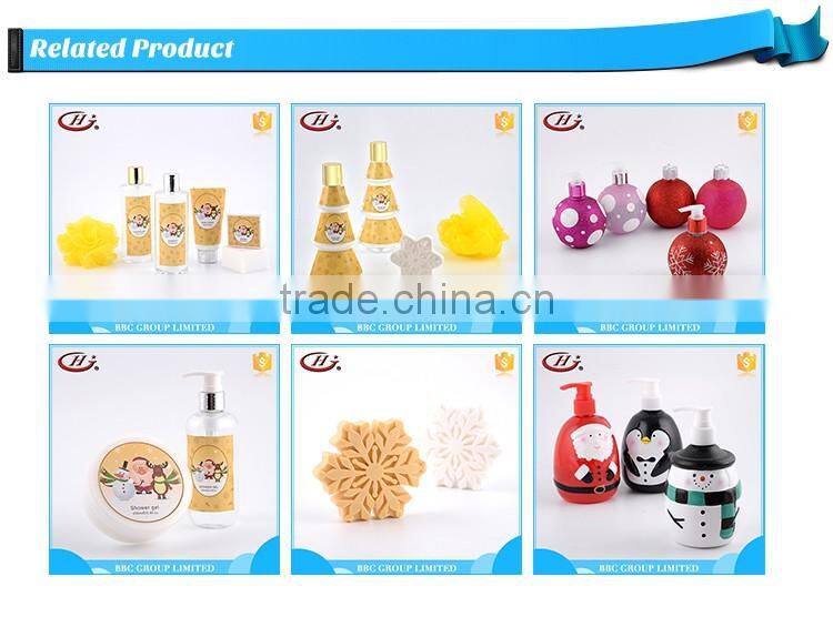 Christmas bath gift set handmade snowshape kojic acid soap