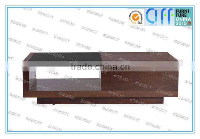 italian furniture Wooden mdf modern coffee table with drawer SK1217A