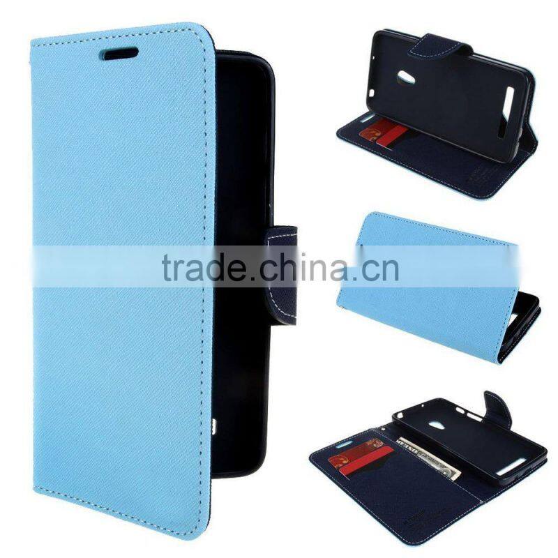 Keno Hot Selling Wallet With Card Holder PU Hybrid Leather and TPU Flip Stand Mercury Case for Asus Zenfone 5