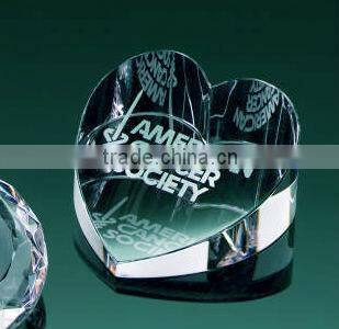 Etched crystal block