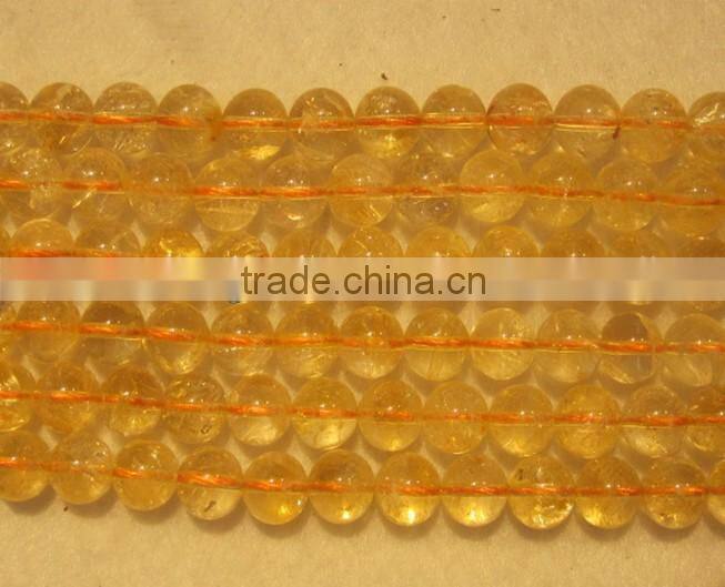 natural gemstone AB grade Citrine round beads