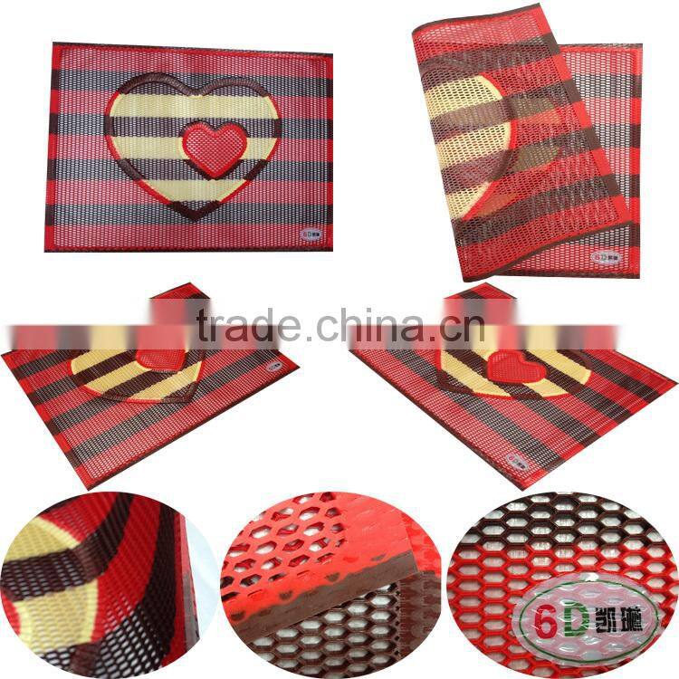 red yellow color strip rainbow hollow pvc bathtub mat outdoor
