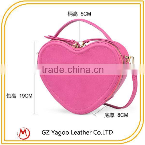 Heart Shaped PU Material Evening Bag for party