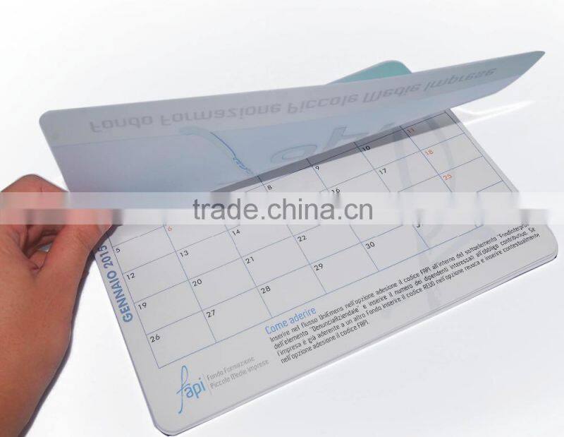 2015-Year Calendar With (BLUE) Font with Holidays List (SQUARE) Mouse Pad