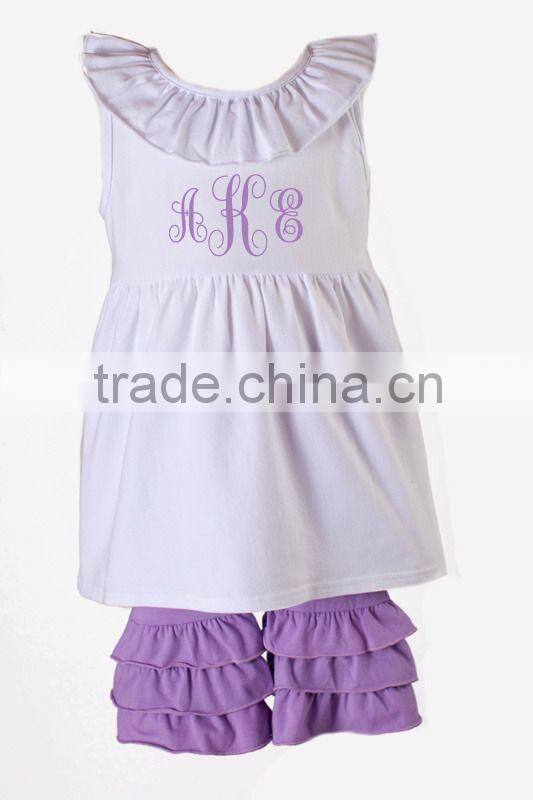 Girls Boutique Outfits Girls' Ruffle Pants Set wholesale clothing pants set for kids