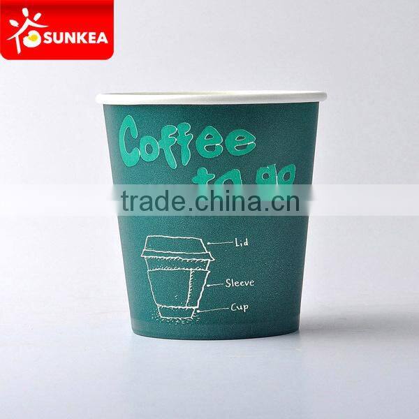 4oz disposable custom printed single wall paper cup coffee
