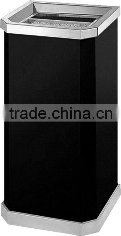 Indoor square ground stand dustbin with ash barrel