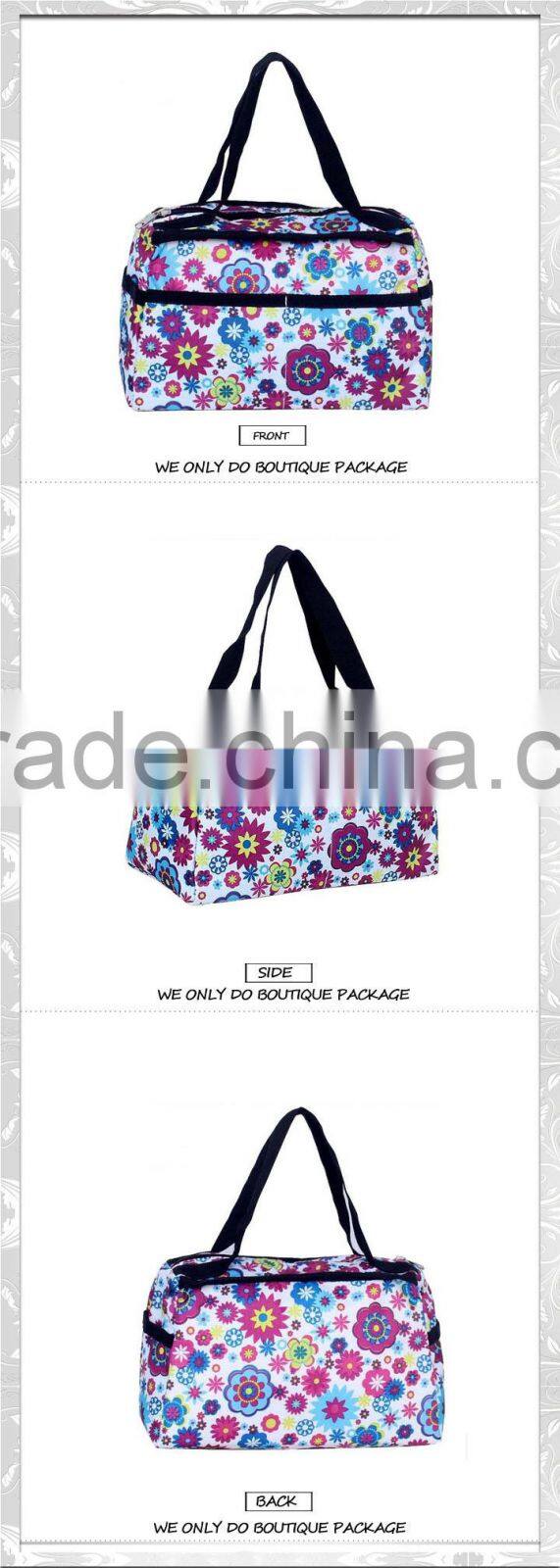 cube hand bag printing waterproof handle lunch bag polyester bag