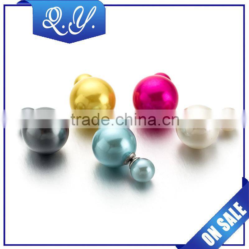 New arrival top design charming earrings jewelry stainless steel colored ear piercing