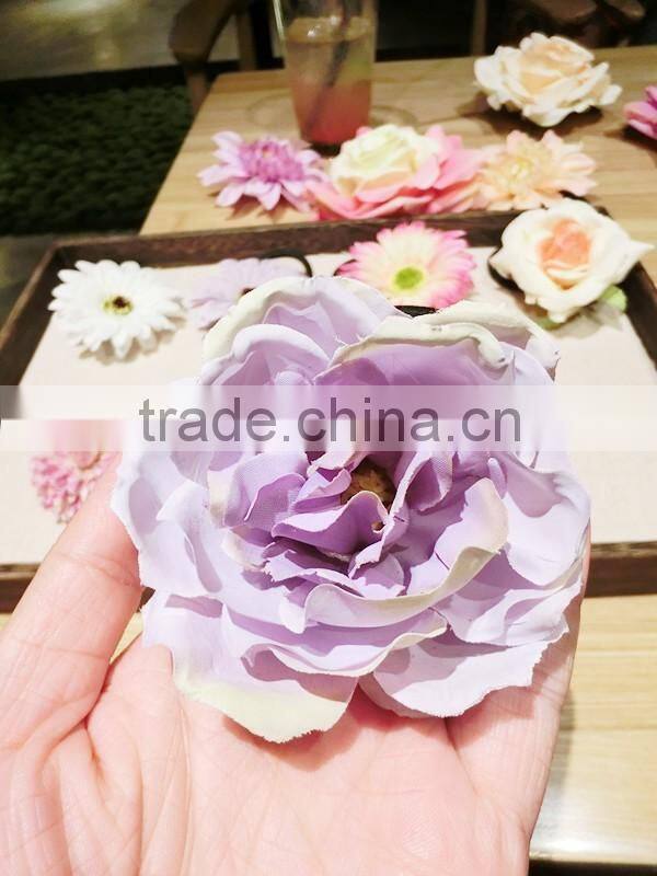 Artificial Flower Hair Rope,Rose Flower Elastic Hair Band,Hawaii Boho Flower Hair Tie