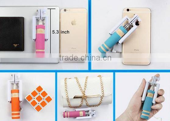 PDQ Support Mini selfie stick colorful extendable selfie stick for iPhone OEM Package support