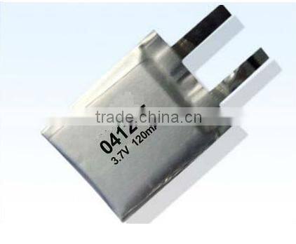 041235 Li polymer Rechargeble battery 3.7v 120mah