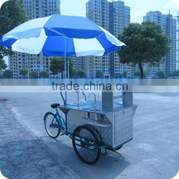 2013 Hot Selling Stainless Steel Hot Dog Sales Cart Bike Trailer in Street XR-HD110 B